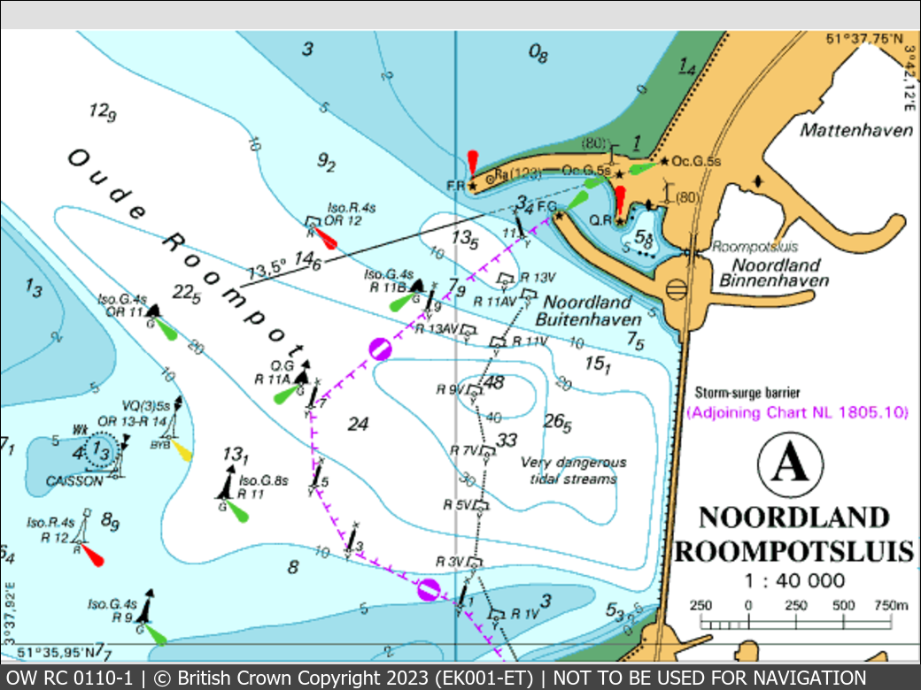 OceanWise Raster Chart 0110 panels