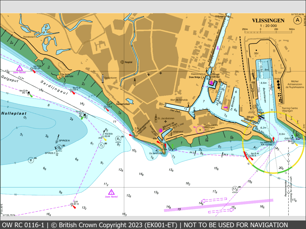 OceanWise Raster Chart 0116 panels