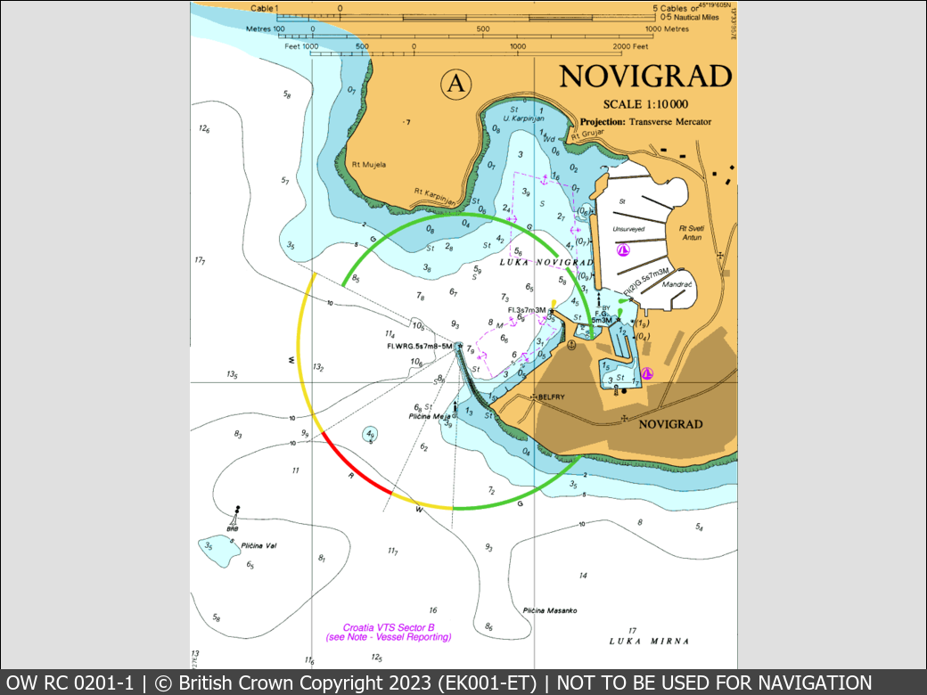 OceanWise Raster Chart 0201 panels