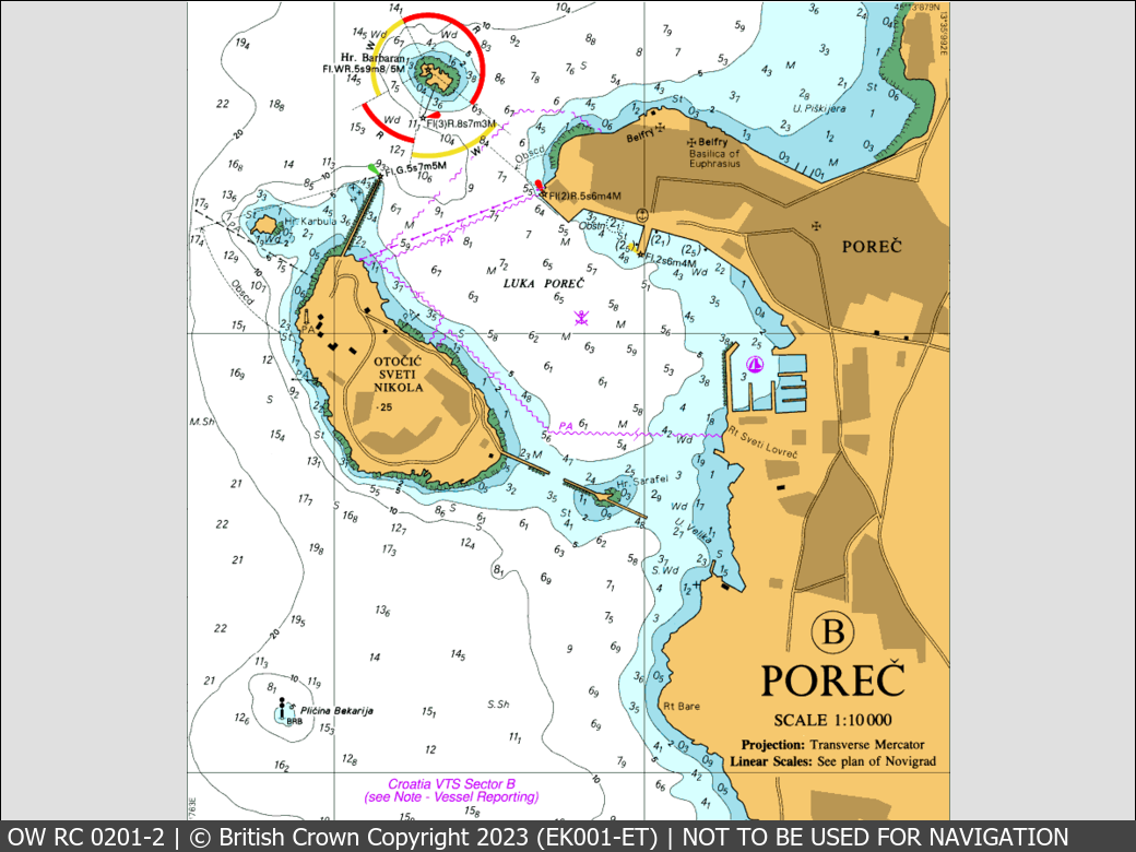 OceanWise Raster Chart 0201 panels