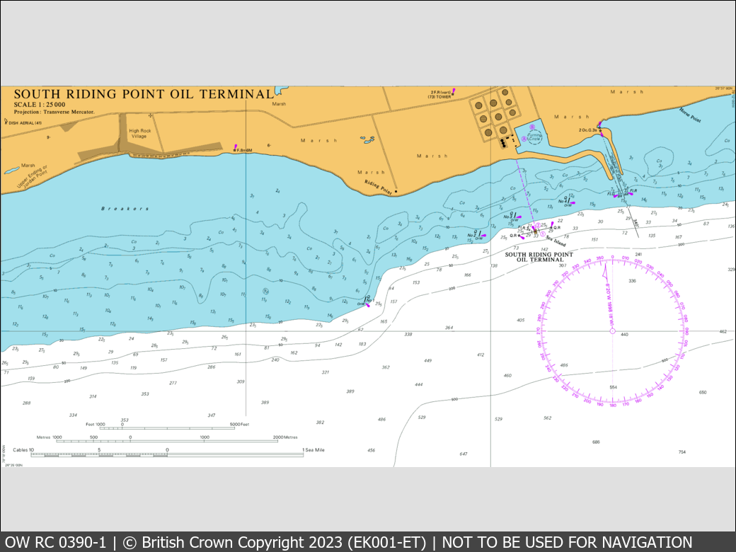 OceanWise Raster Chart 0390 panels