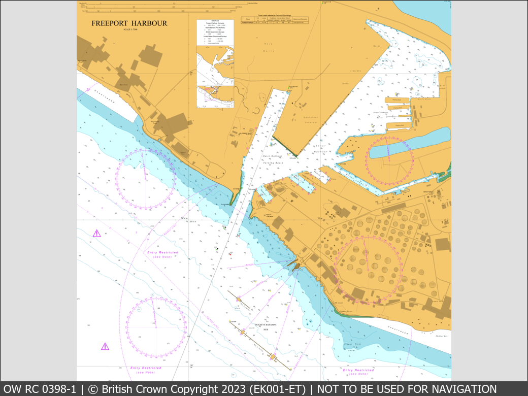 OceanWise Raster Chart 0398 panels