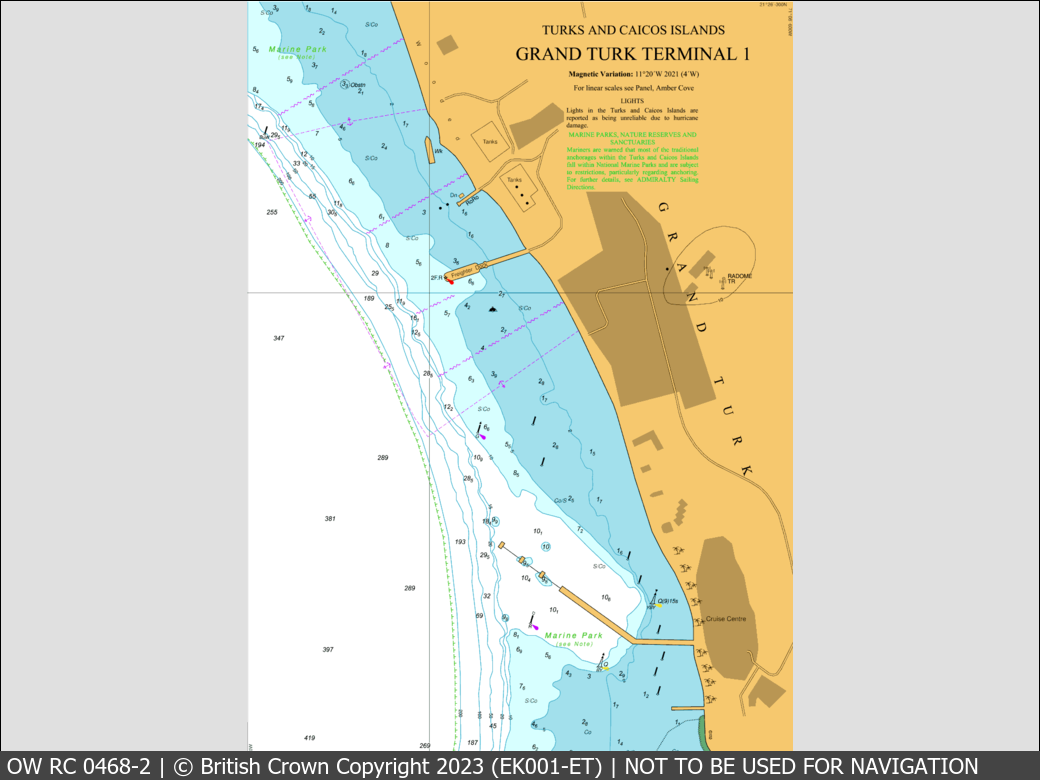 OceanWise Raster Chart 0468 panels