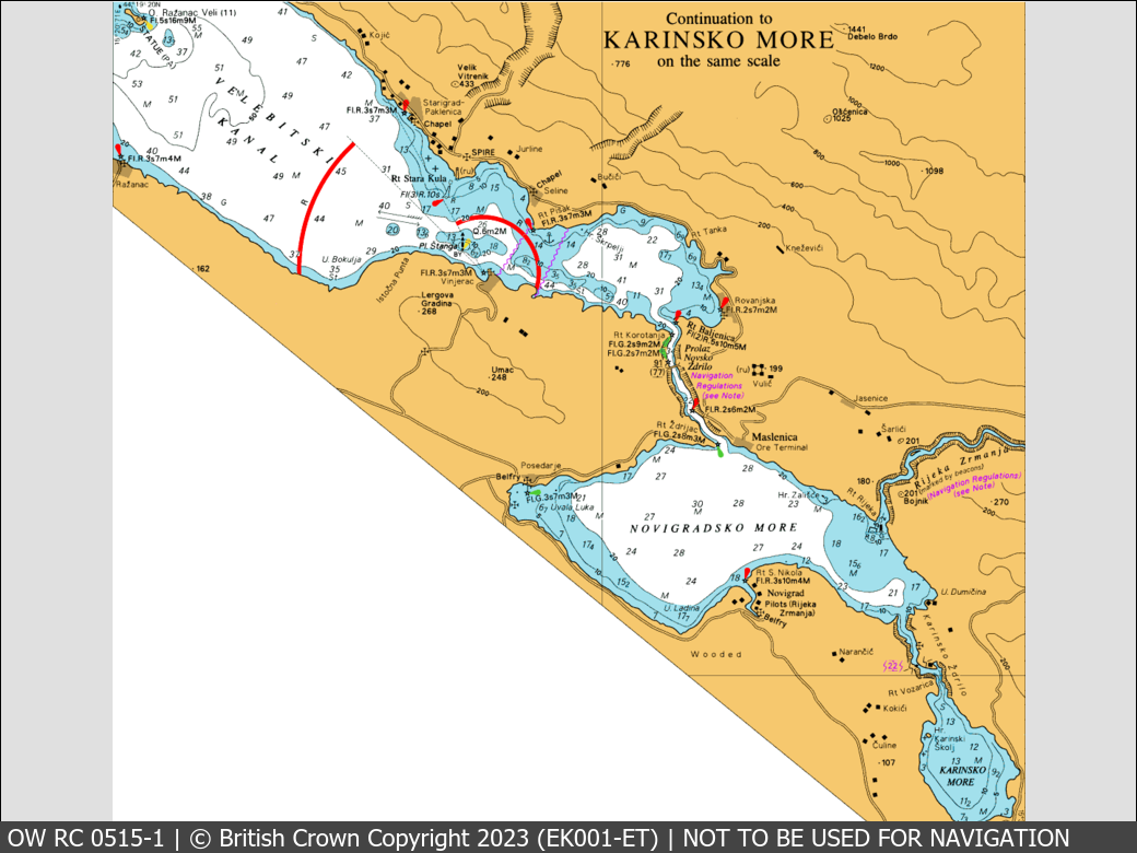 OceanWise Raster Chart 0515 panels