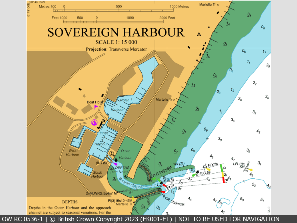 OceanWise Raster Chart 0536 panels