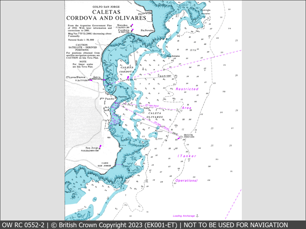 OceanWise Raster Chart 0552 panels