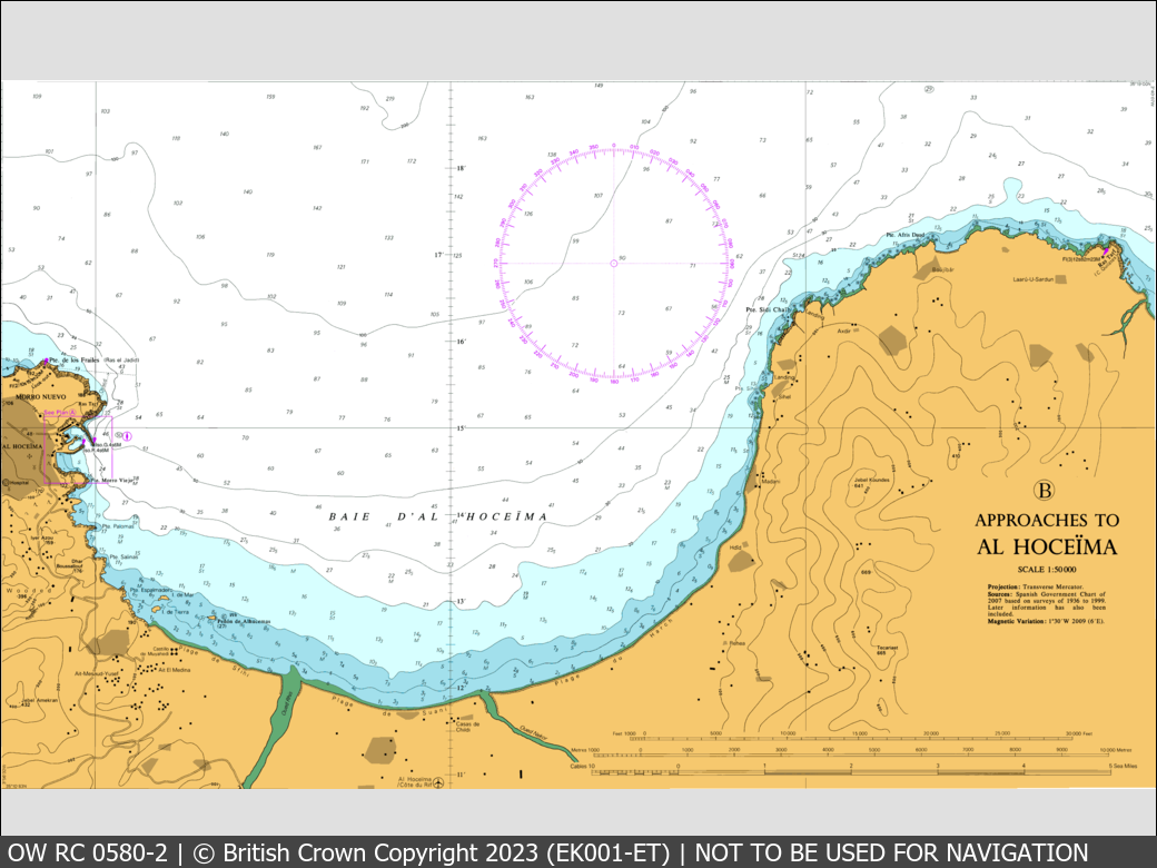 OceanWise Raster Chart 0580 panels