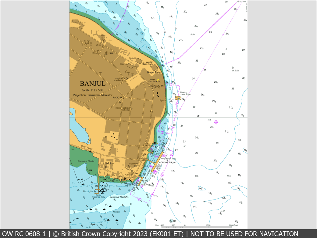 OceanWise Raster Chart 0608 panels