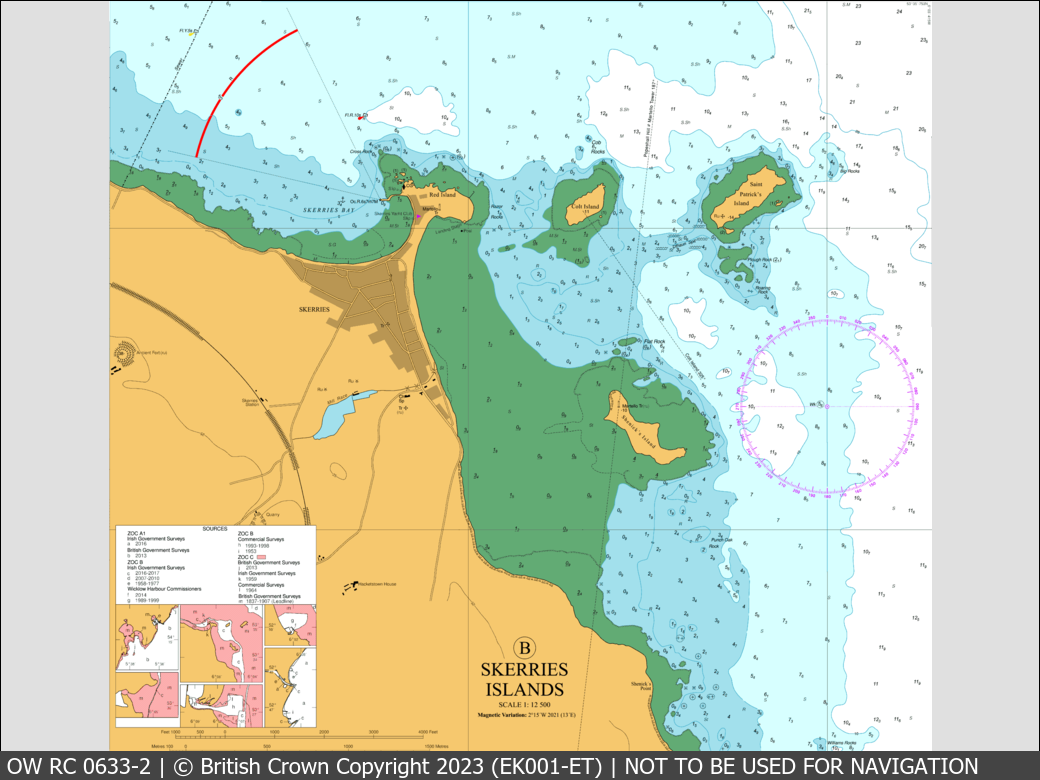 OceanWise Raster Chart 0633 panels