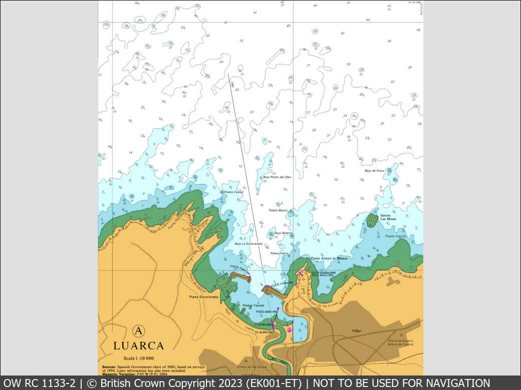 OceanWise Raster Chart 1133 panels