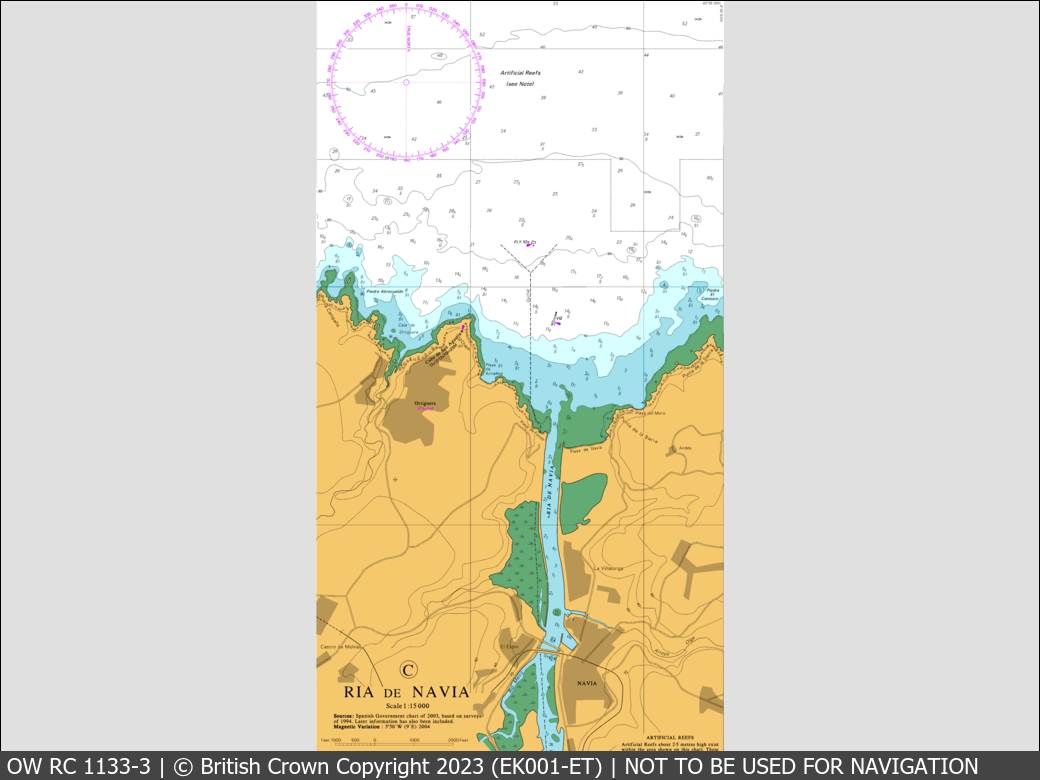 OceanWise Raster Chart 1133 panels