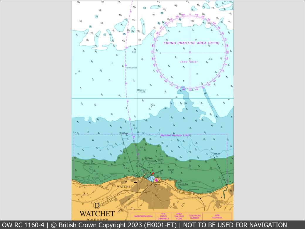 OceanWise Raster Chart 1160 panels