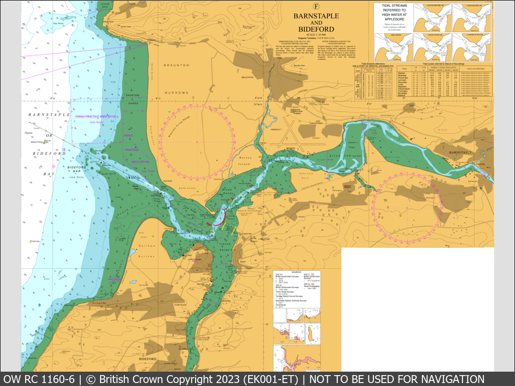 OceanWise Raster Chart 1160 panels