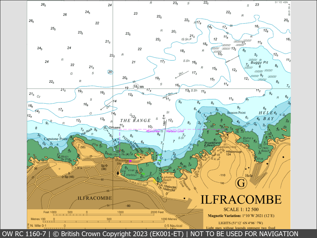 OceanWise Raster Chart 1160 panels