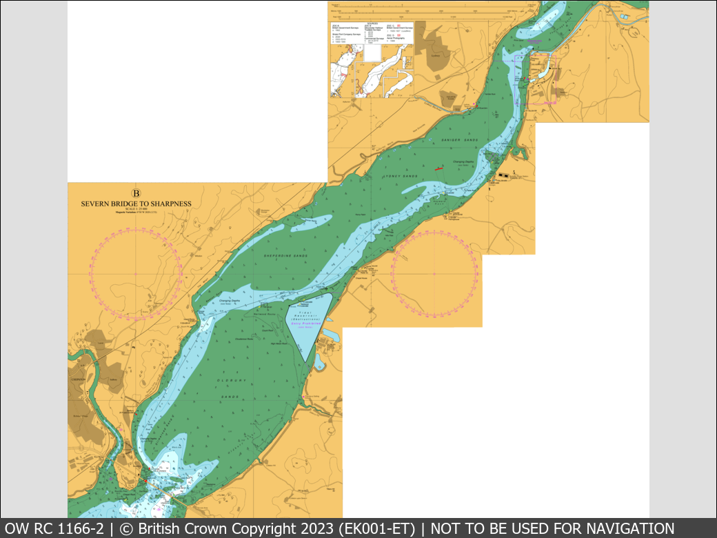 OceanWise Raster Chart 1166 panels