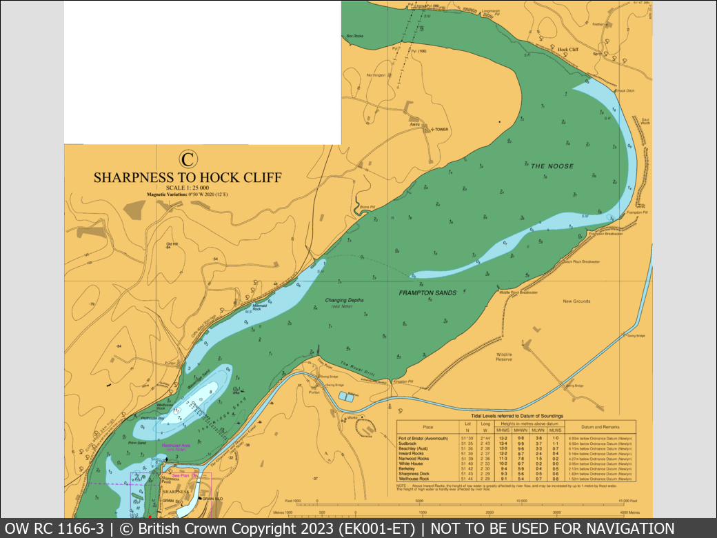 OceanWise Raster Chart 1166 panels