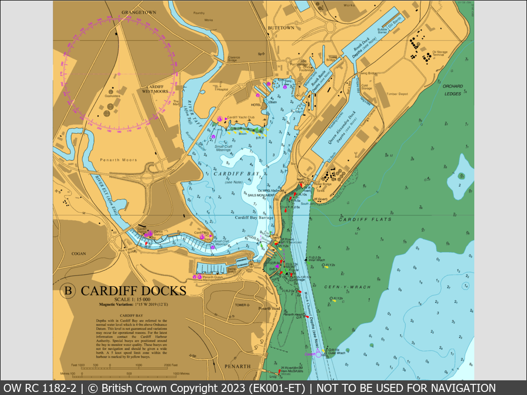 OceanWise Raster Chart 1182 panels