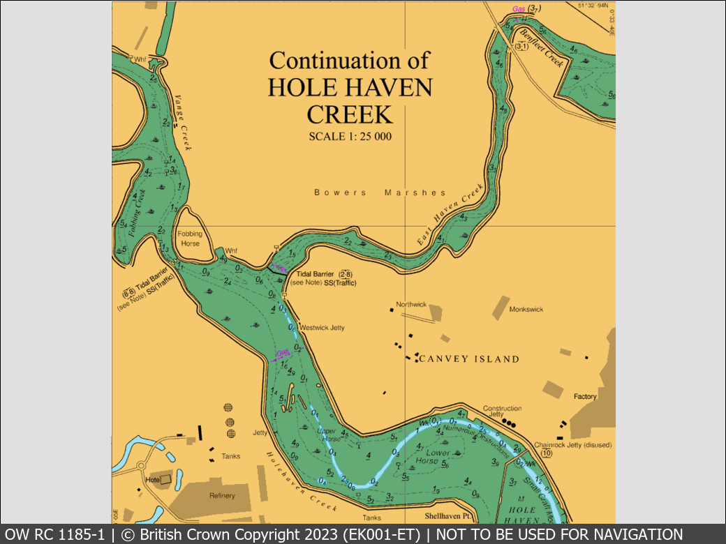 OceanWise Raster Chart 1185 panels