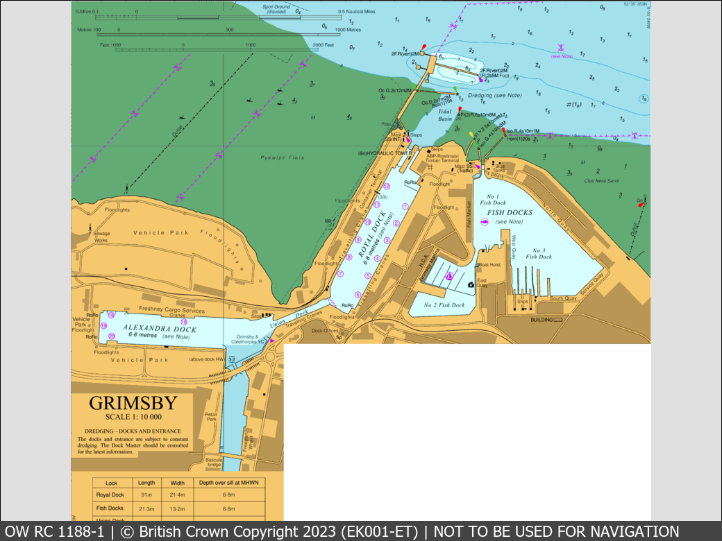 OceanWise Raster Chart 1188 panels