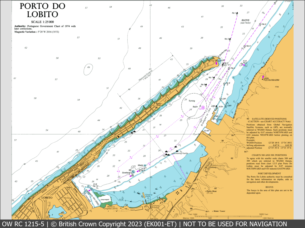 OceanWise Raster Chart 1215 panels