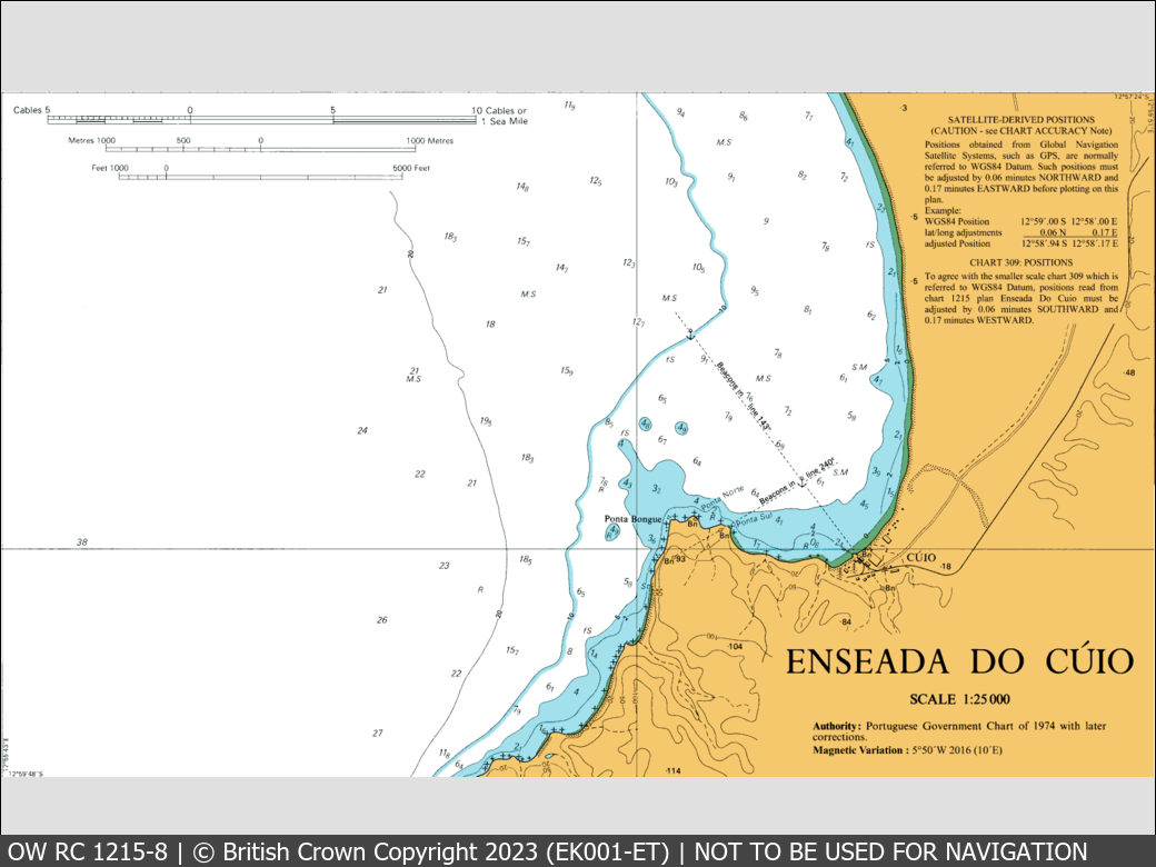 OceanWise Raster Chart 1215 panels