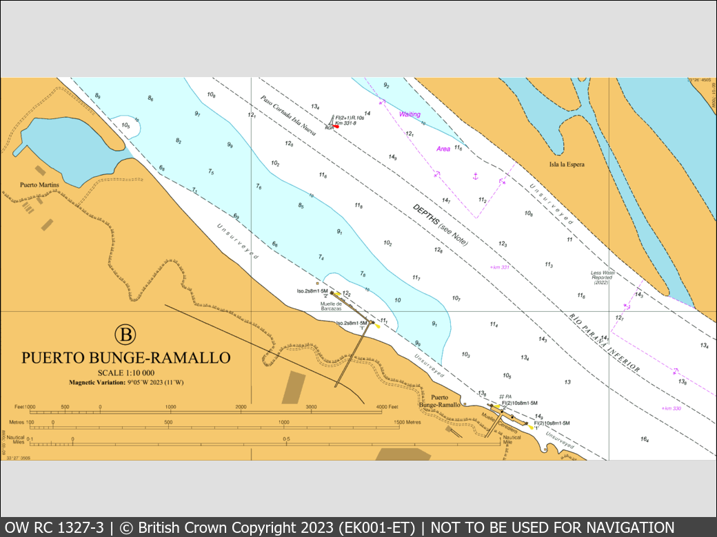 OceanWise Raster Chart 1327 panels