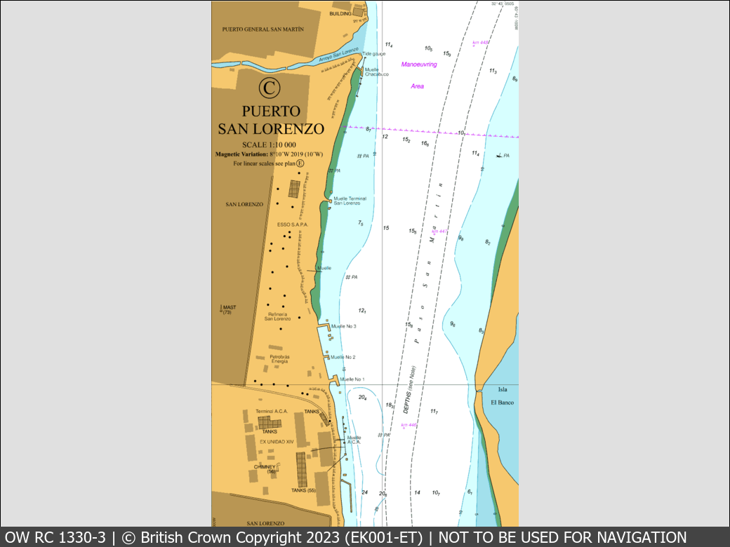 OceanWise Raster Chart 1330 panels