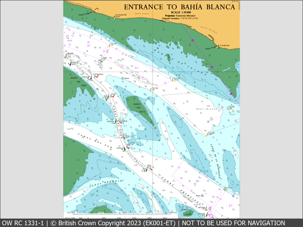 OceanWise Raster Chart 1331 panels