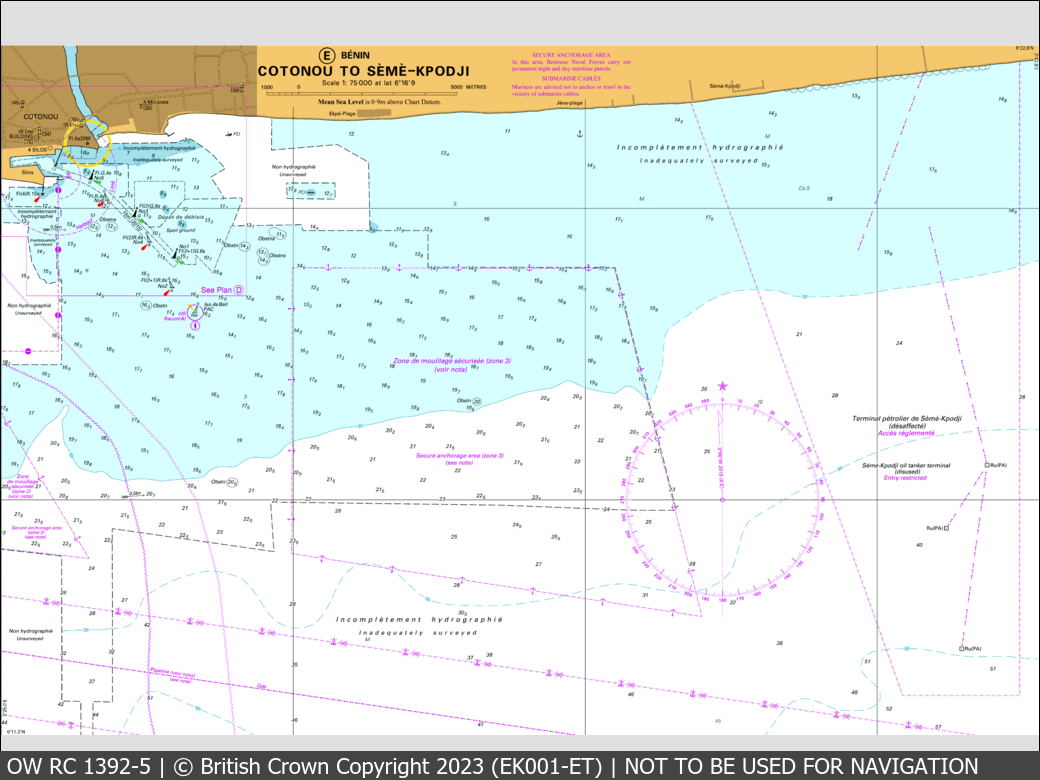 OceanWise Raster Chart 1392 panels