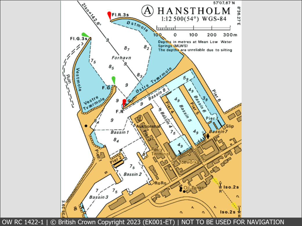 OceanWise Raster Chart 1422 panels