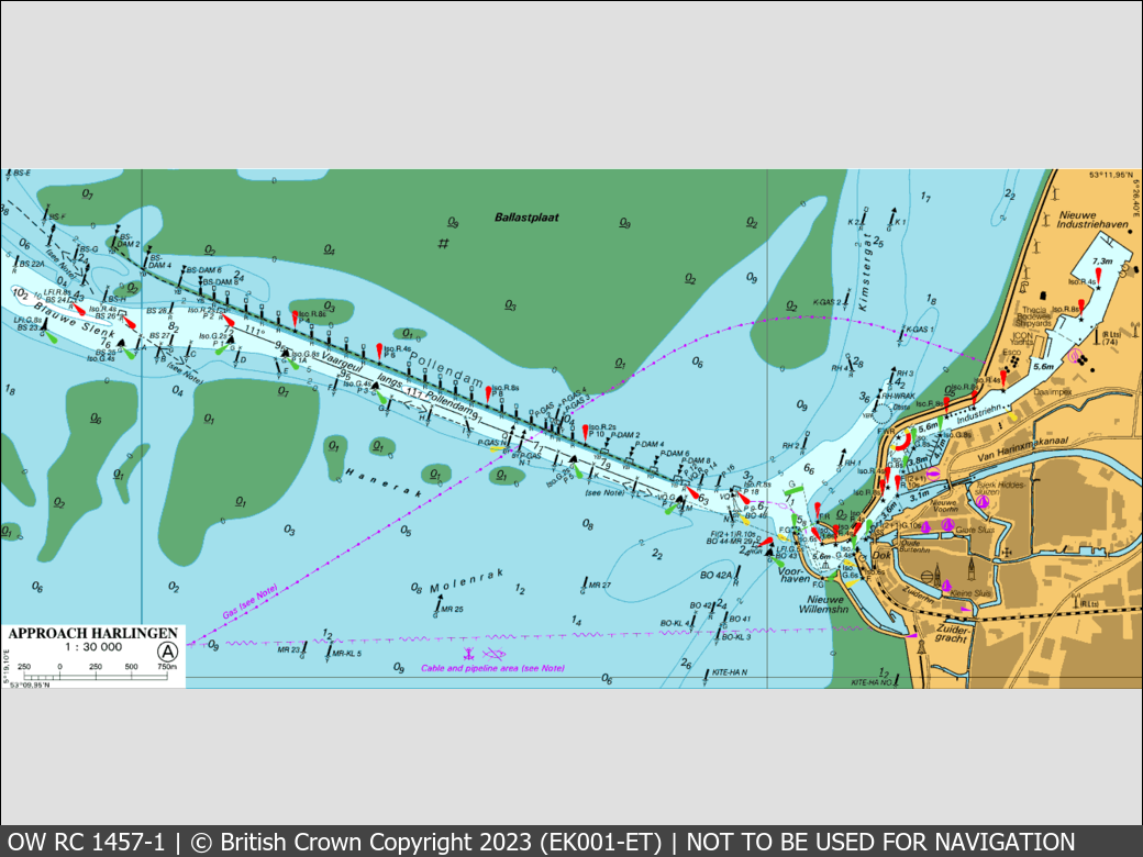 OceanWise Raster Chart 1457 panels