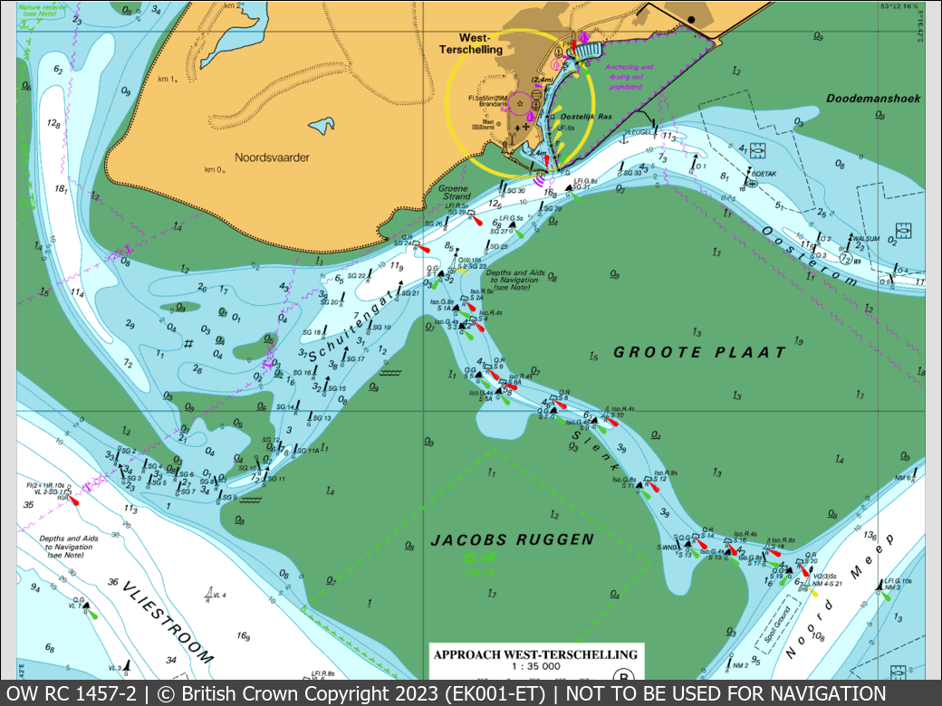 OceanWise Raster Chart 1457 panels