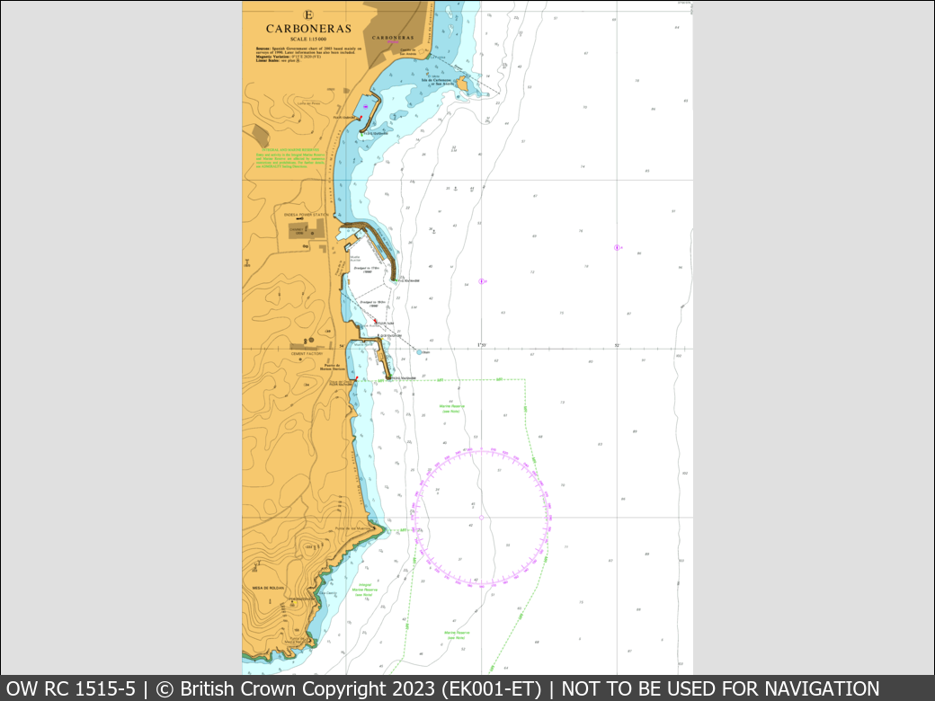 OceanWise Raster Chart 1515 panels