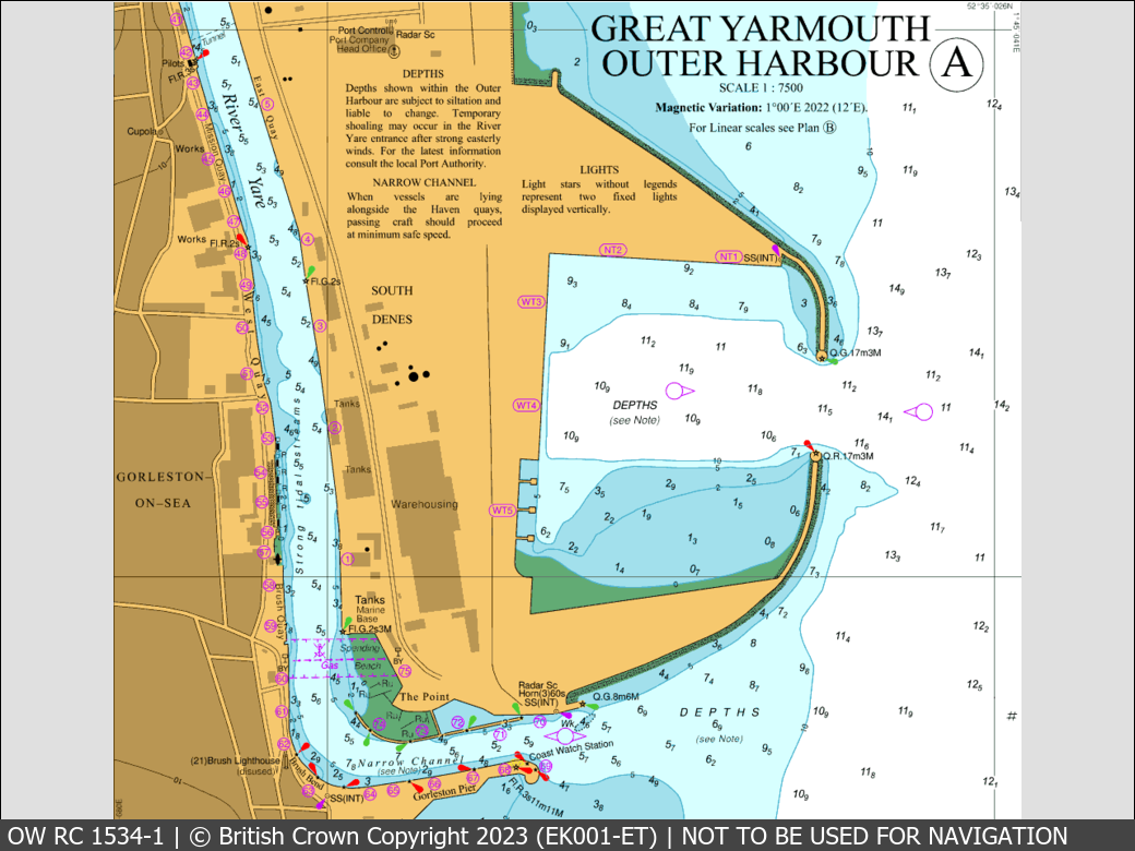 OceanWise Raster Chart 1534 panels