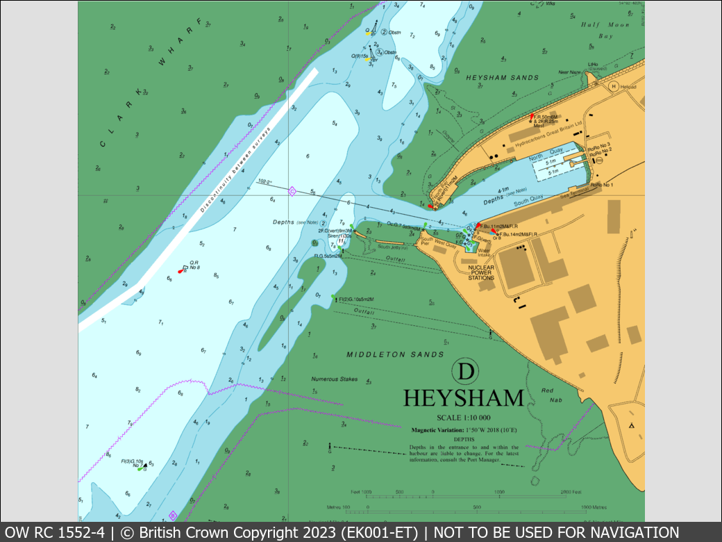 OceanWise Raster Chart 1552 panels