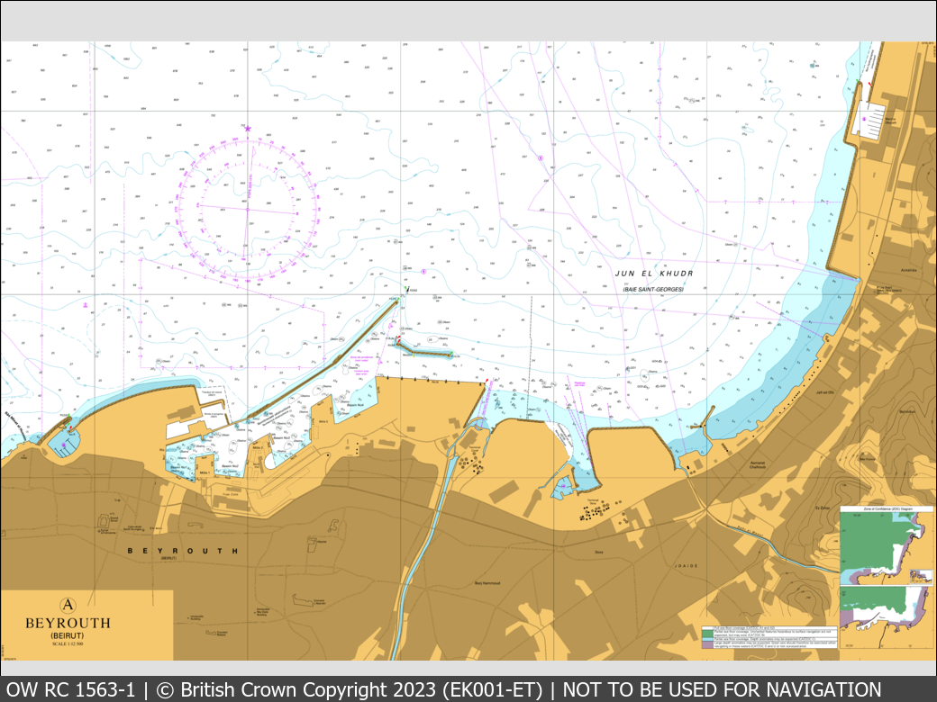 OceanWise Raster Chart 1563 panels