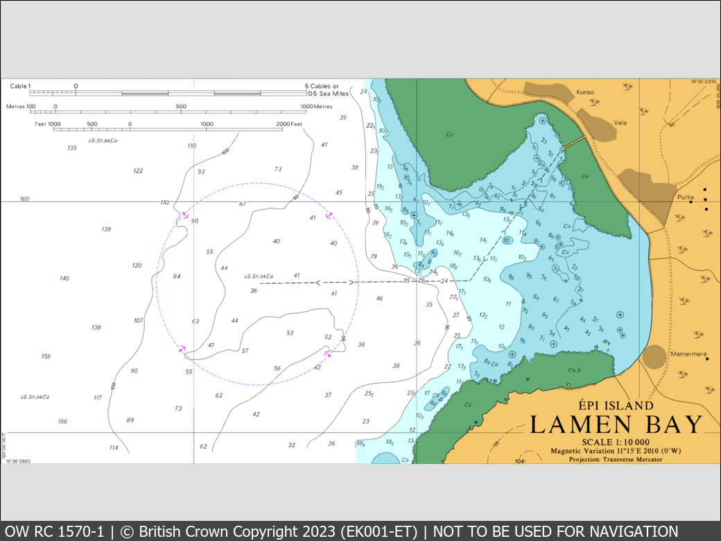 OceanWise Raster Chart 1570 panels