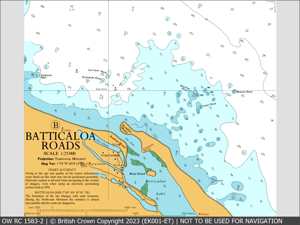 OceanWise Raster Chart 1583 panels