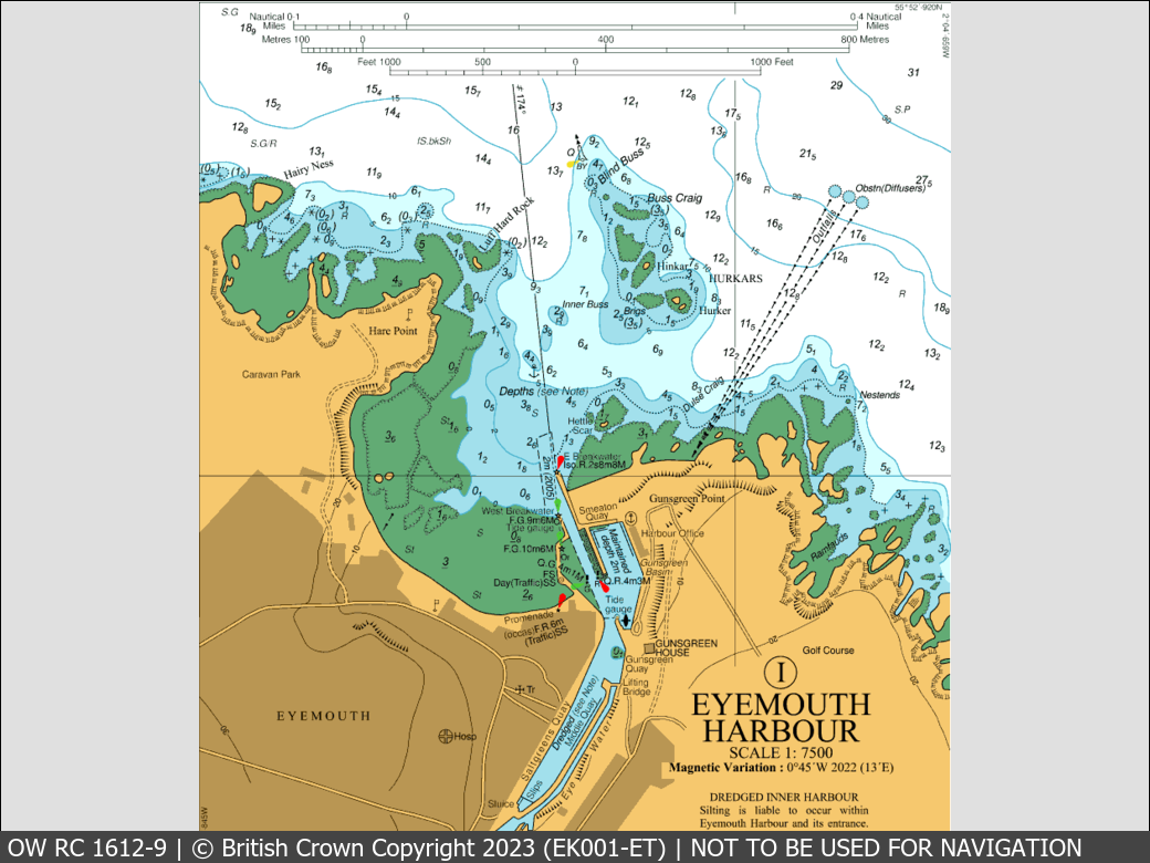 OceanWise Raster Chart 1612 panels