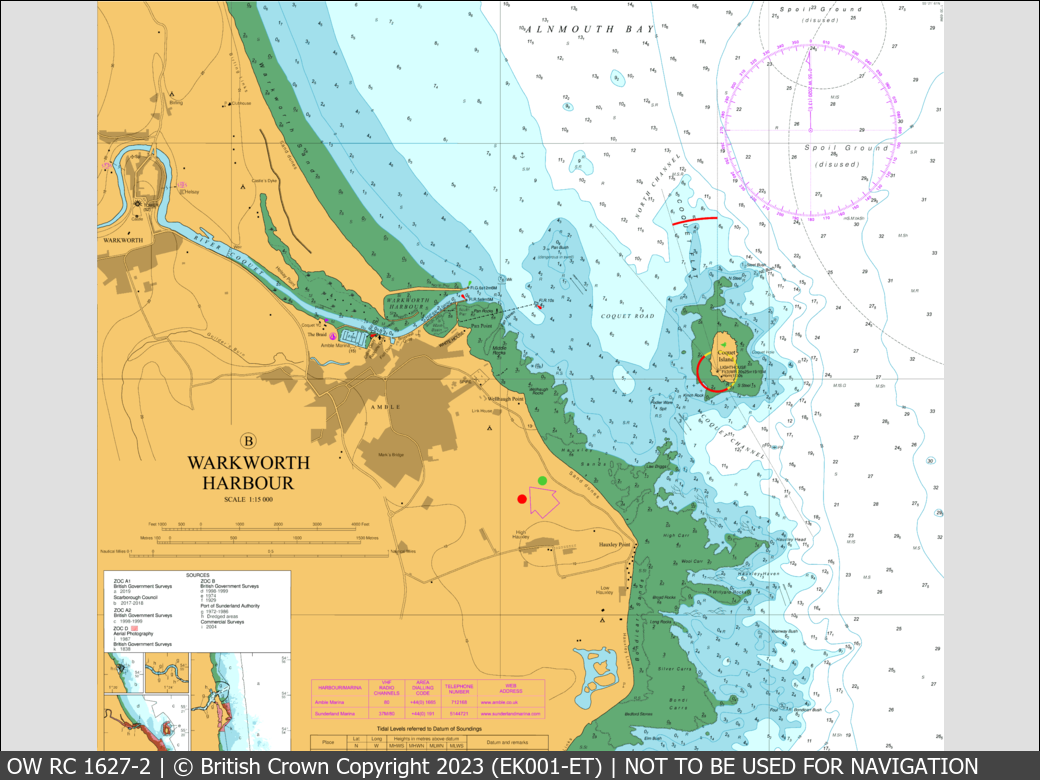 OceanWise Raster Chart 1627 panels