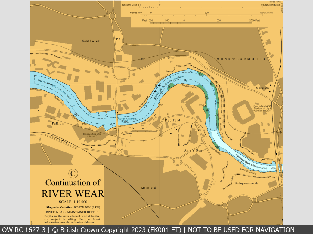 OceanWise Raster Chart 1627 panels