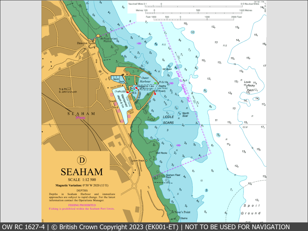 OceanWise Raster Chart 1627 panels