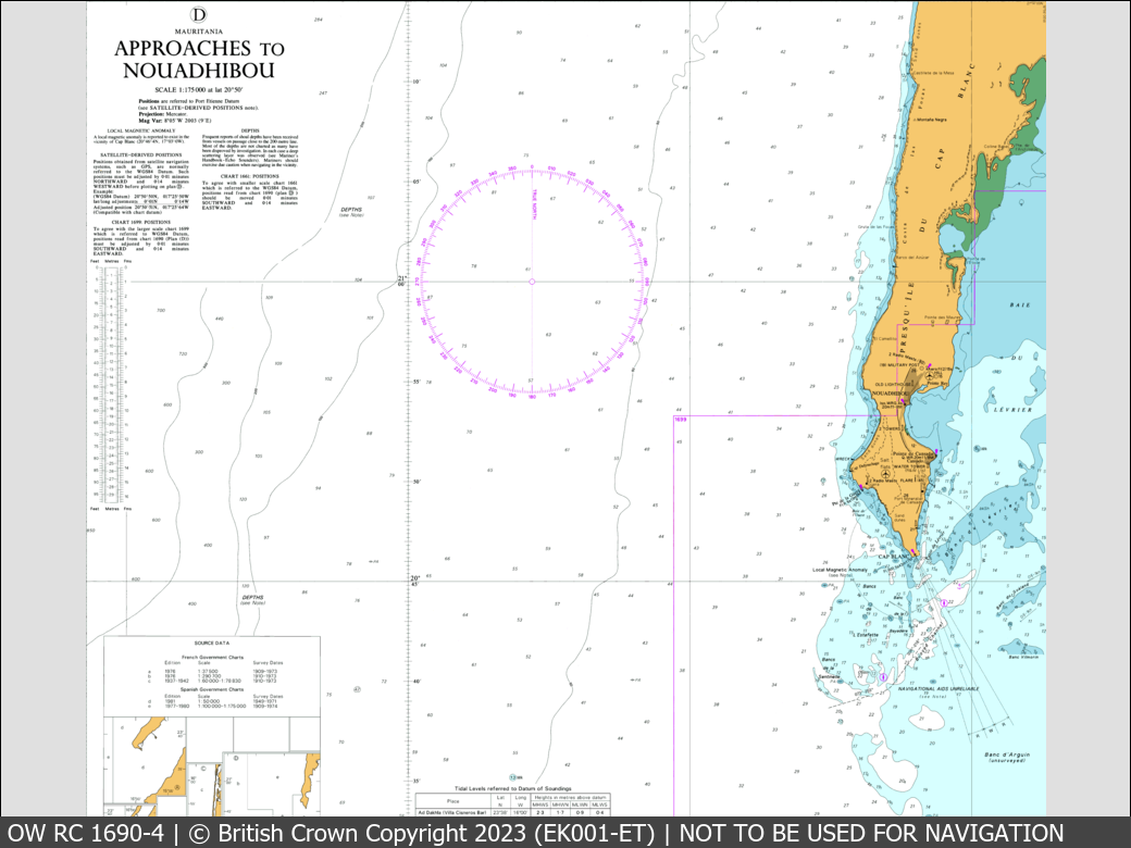 OceanWise Raster Chart 1690 panels