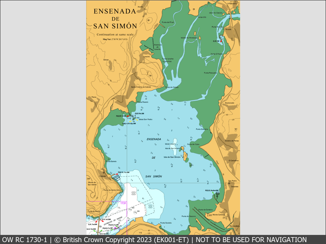 OceanWise Raster Chart 1730 panels