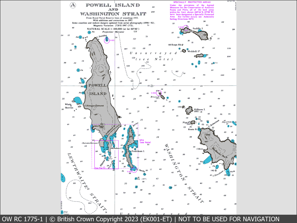 OceanWise Raster Chart 1775 panels