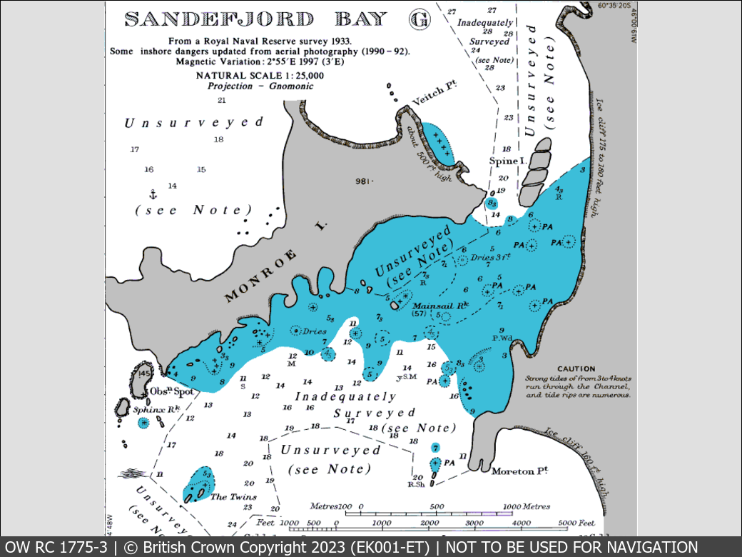 OceanWise Raster Chart 1775 panels