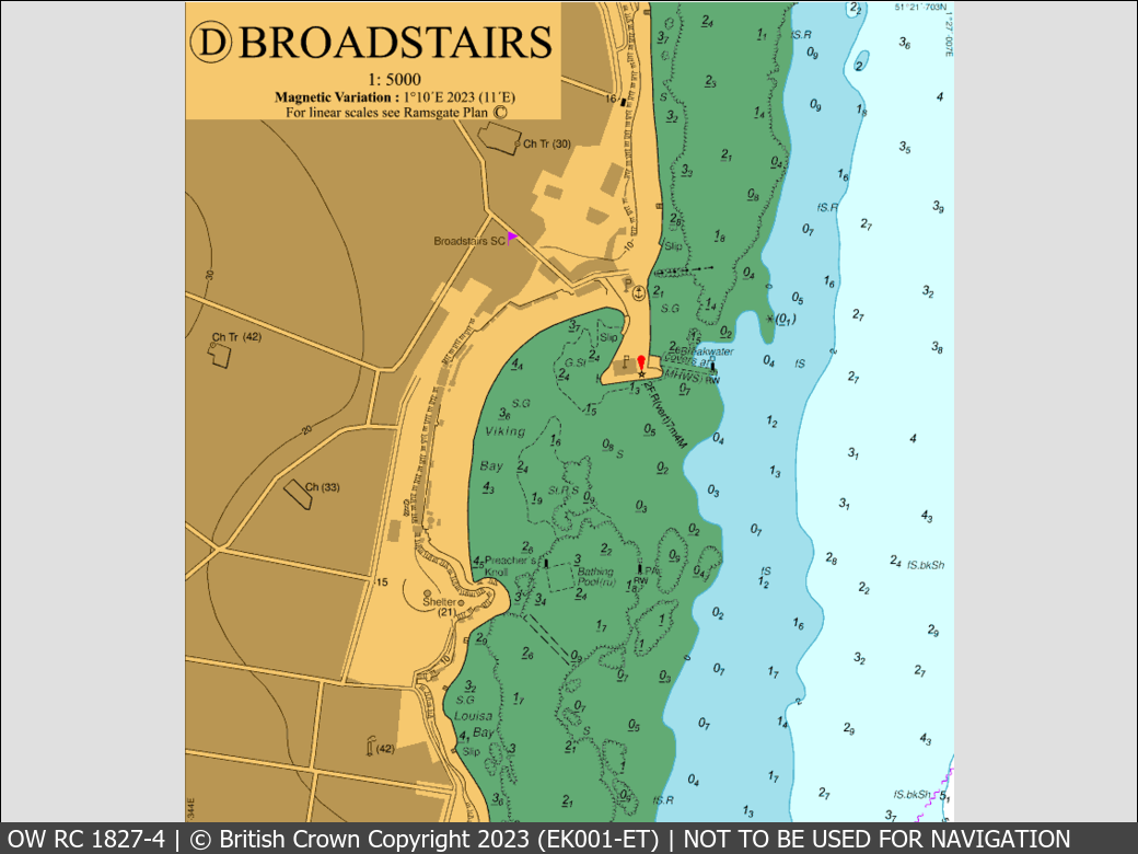 OceanWise Raster Chart 1827 panels