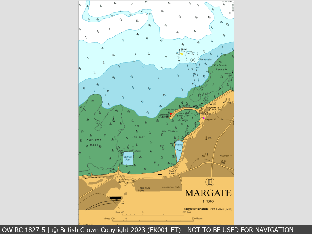 OceanWise Raster Chart 1827 panels