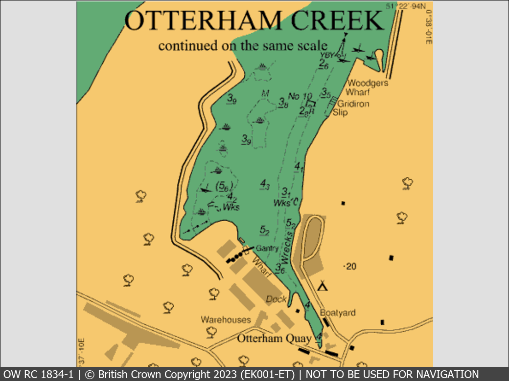 OceanWise Raster Chart 1834 panels