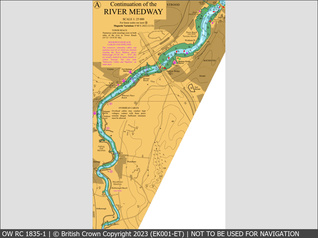 OceanWise Raster Chart 1835 panels